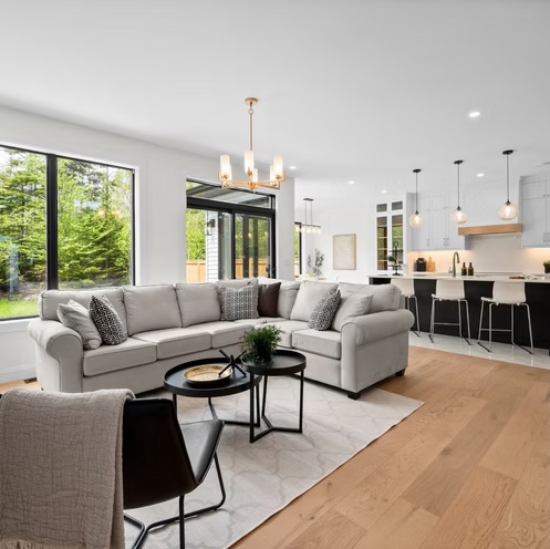 Open-plan living interior designed by MAD Design Interiors